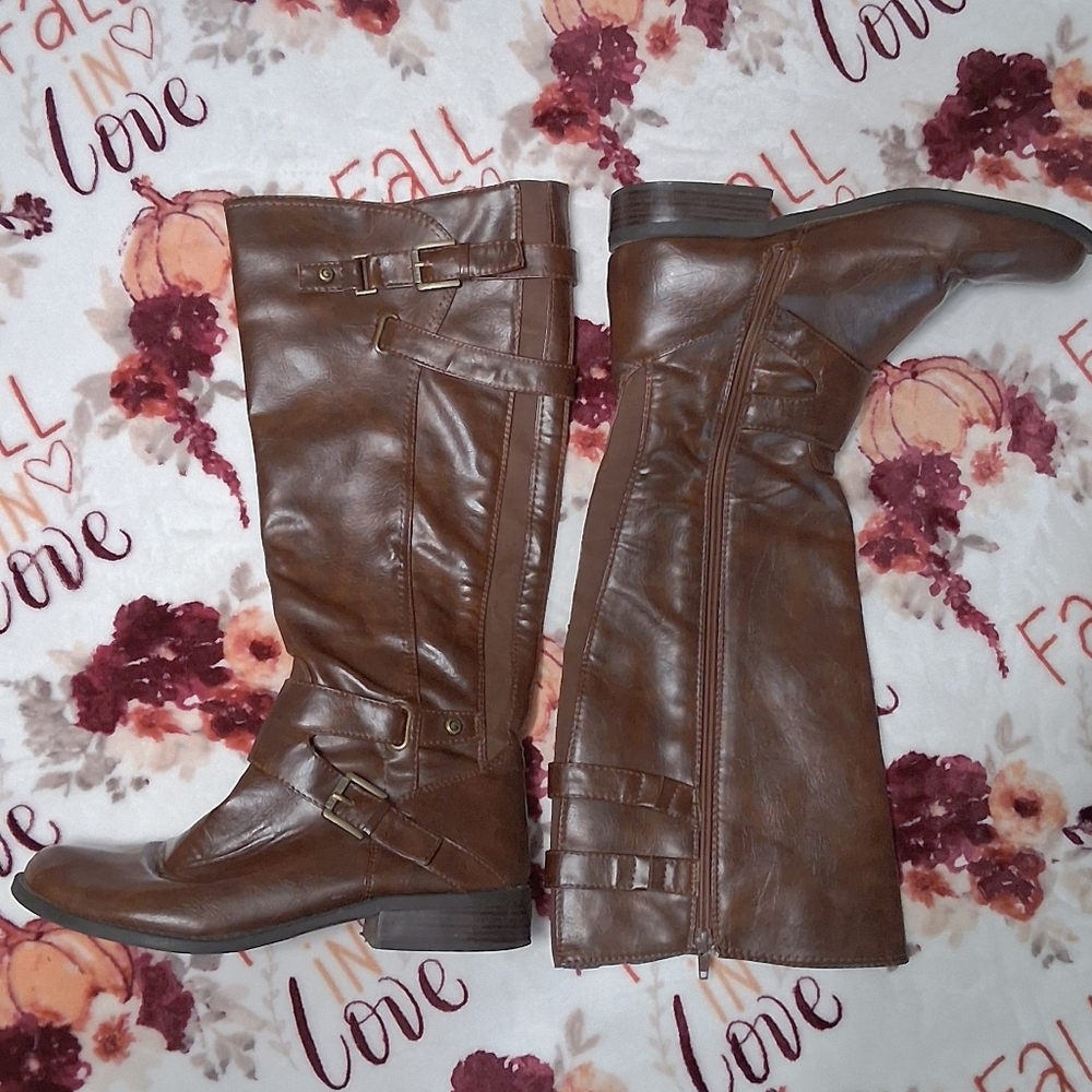 G by Guess Brown Heeled Boots